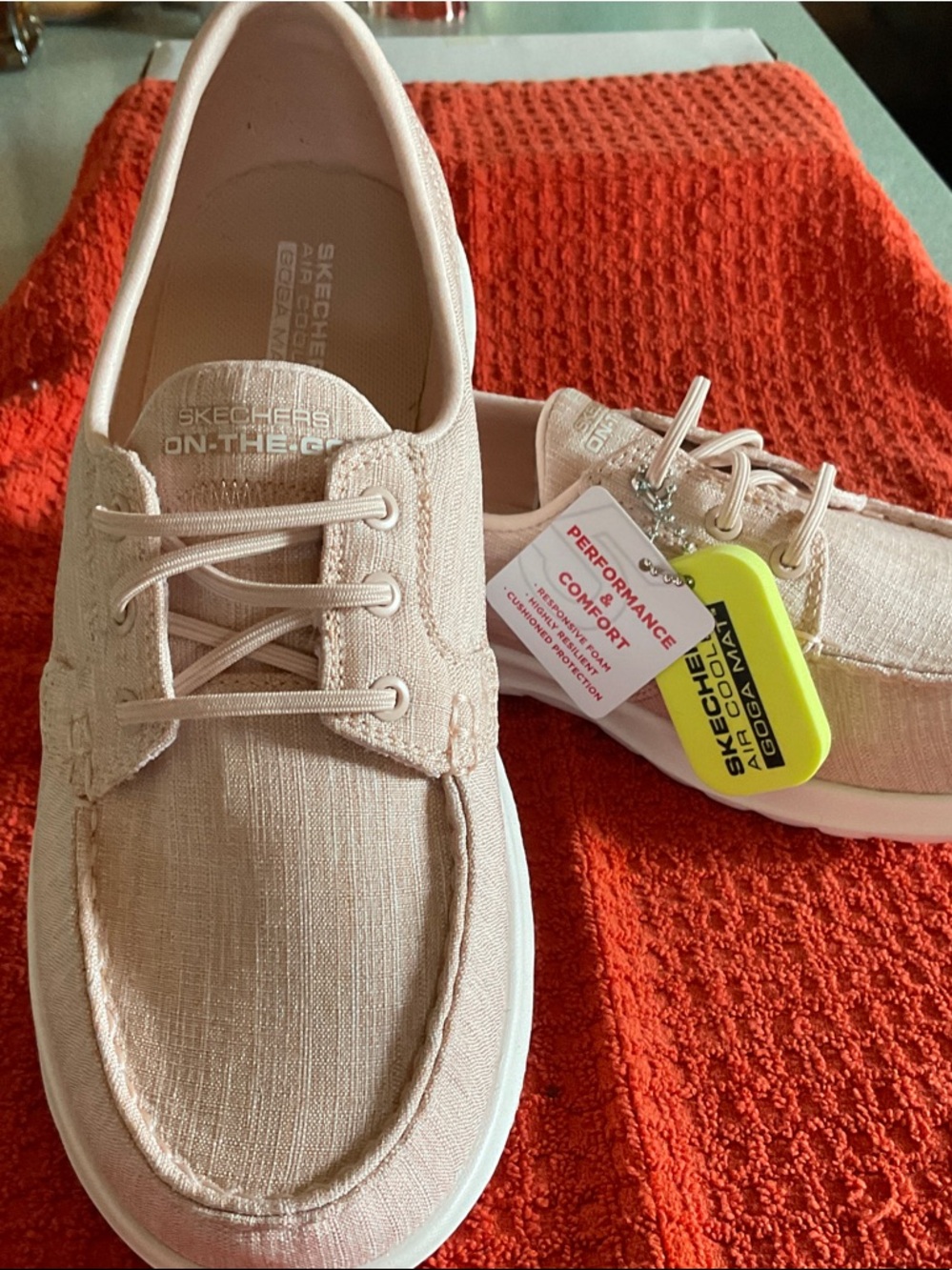 Skechers Light Blush Canvas Slip-On Sneakers